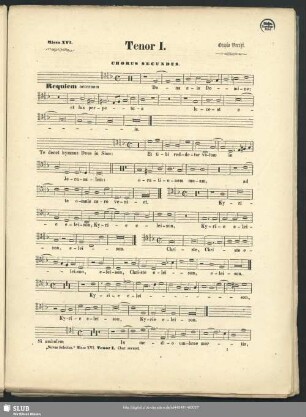 Tenor I. Chorus secundus.