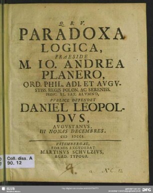 Paradoxa Logica