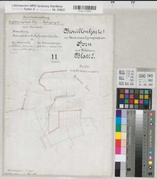 Horn (Erwitte), Zusammenlegung Horn, Brouillonkarte I Schmerlecke Flur 7