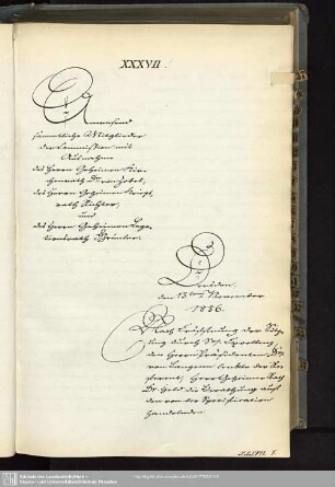 XXXVII., 13. November 1856
