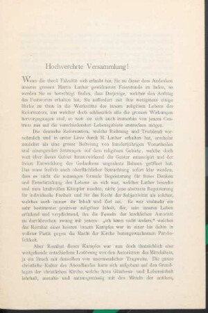 Hochverehrte Versammlung!