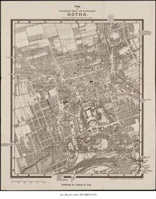 Plan der Herzoglichen Haupt- und Residenzstadt Gotha