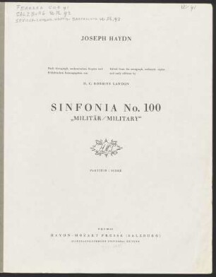 Sinfonia No. 100 : "Militär / Military"