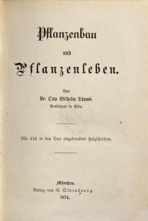 Pflanzenbau und Pflanzenleben