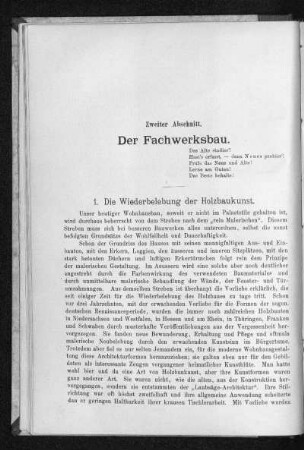 Der Fachwerkbau