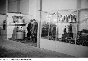 Messestand Spangenberg Maschinenfabrik Mannheim der Leipziger Frühjahrsmesse