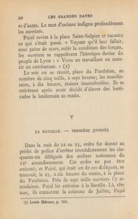 V La Bataille. - Première Journée