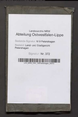 Teilungrezeß der Gemeinheiten zu Jössen