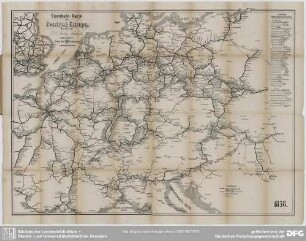 Eisenbahn-Karte von Central-Europa