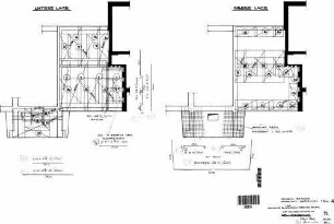 Pforzheim-Brötzingen: Empfangsgebäude Mattenverlegeplan Kellerdecke
