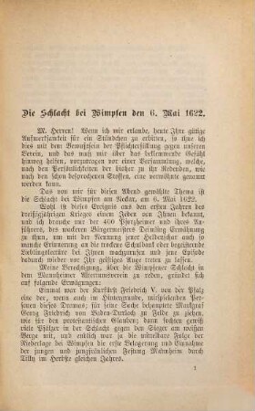 Die Schlacht bei Wimpfen (den 6. Mai 1622), u. die 400 Pforzheimer