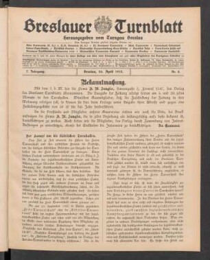 1912, Nr. 8 (20. April)