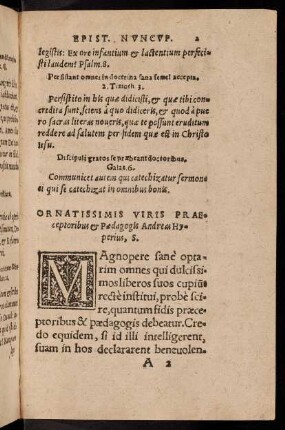 2r-18v, Epistola Nuncupatoria.