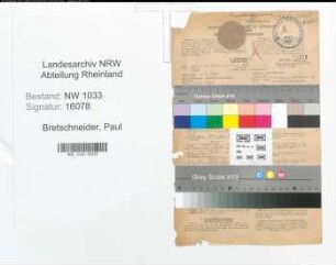 Entnazifizierung Paul Bretschneider , geb. 03.03.1887 (Polizeibeamter)