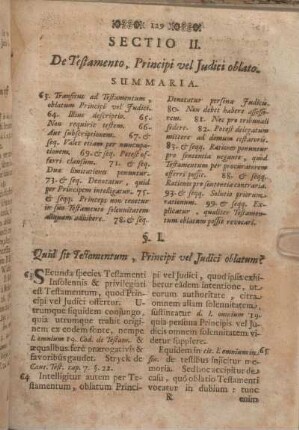 Sectio II. De Testamento, Principi vel Judici oblato.