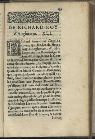 De Richard Roy d'Angleterre, XLI