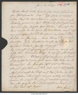 Brief von Fries an Friedrich Francke