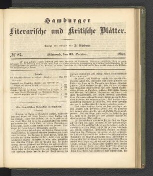 No. 87. 31. Oktober 1855
