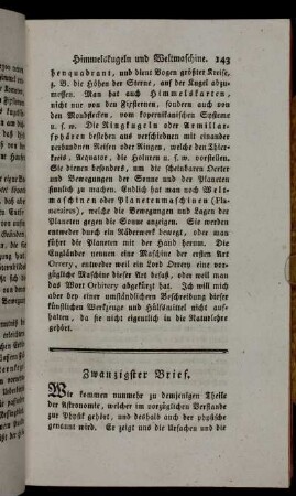 Zwanzigster Brief. - Fünf und zwanzigster Brief.