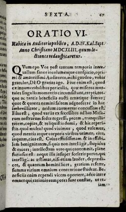 Oratio VI.
