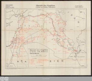 Übersicht über Flugplätze in Syrien, Irak, Palästina, Transjordanien