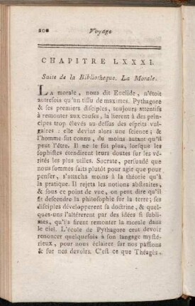 Chapitre LXXXI. Suite de la Bibliotheque. La Morale.