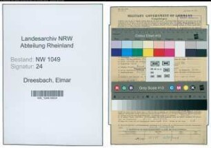 Entnazifizierung Elmar Dreesbach , geb. 17.03.1921 ()