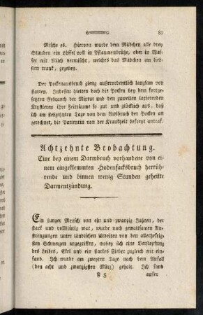 88-98, Siebzehnte - Zwey und zwanzigste Beobachtung.