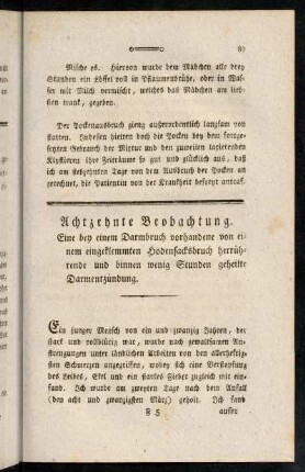 88-98, Siebzehnte - Zwey und zwanzigste Beobachtung.