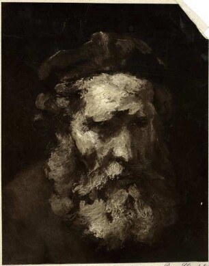 Rembrandt (Umkreis), Studie eines alten Mannes mit Kappe (Washington NGA 1942.9.58) : Das Gemälde befand sich seit spätestens 1881 bis 1893 in der Sammlung Alfred Buckley in London, von 1893-1907 in der Sammlung Rodolphe Kann in Paris (Wilhelm von Bode, Gemälde-Sammlung des Herrn Rudolf Kann in Paris, Vienna, 1900: no. 7) und gelangte über die Widener Collection an die NGA in Washington. Das Gemälde stammt vermutlich von der Hand eines Rembrandt-Schülers parallell oder nach Rembrandts Matthäus mit dem Engel von 1661 (jetzt Louvre, Paris)