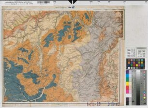 Rheinprovinz Westfalen (Provinz) geologische Karte der Rheinprovinz und der Provinz Westfalen auf Grundlage der v. Dechenschen Geologischen Karte und der Königlichen Generalstabs Karte 29. Sektion Saarburg