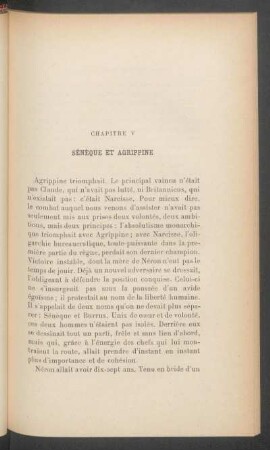 Chapitre V - Sénèque et Agrippine
