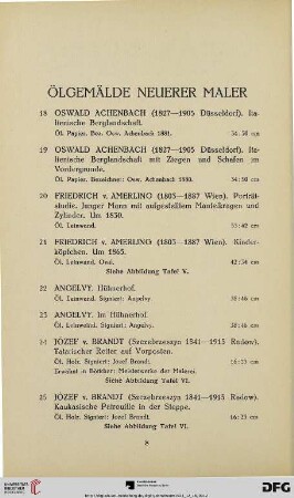 Ölgemälde neuerer Maler (Nr. 18-58)