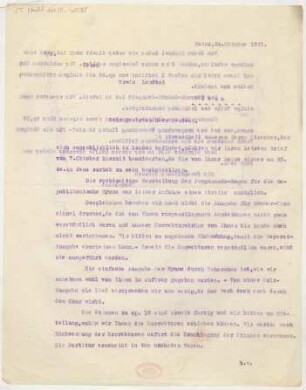 Brief an Erwin Lendvai : 20.10.1921
