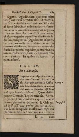 Cap. XV. De Adversis.