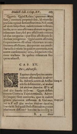 Cap. XV. De Adversis.