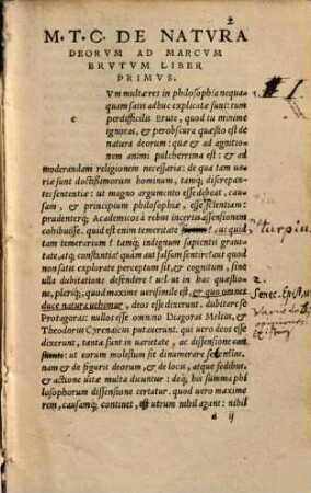 M. T. Ciceronis philosophicorum volumen ..., 2