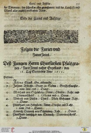 Furier- und FutterZettel