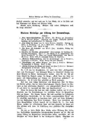 Weitere Beiträge zur Lösung der Frauenfrage : (Schluß)