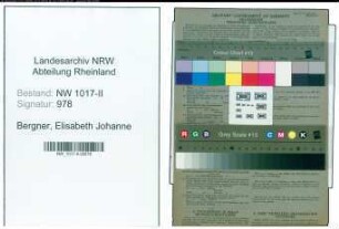 Entnazifizierung Elisabeth Johanne Bergner , geb. 23.09.1901 (Verwaltungsgehilfin)