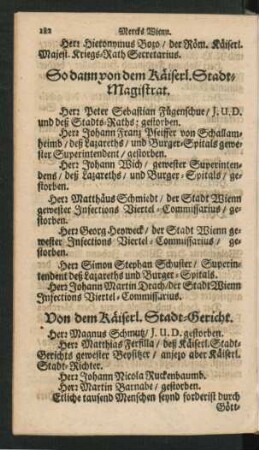 Von dem Käiserl. Stadt-Gericht