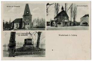 Wiederitzsch bei Leipzig : Kirche mit Ehrenmal