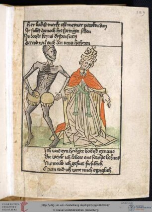 'Oberdeutscher vierzeiliger Totentanz' (Blockbuch)