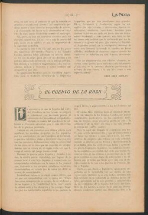 El cuento de la raza