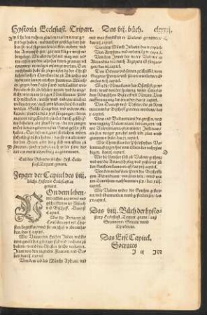 Zeyger der Capitel des viii. buchs ...