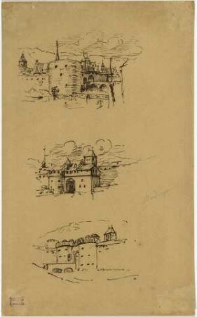 Burg in Büdingen, Burganlage von drei Seiten