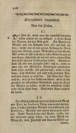 206, Dreizehntes hauptstück. Von den Zinsen.