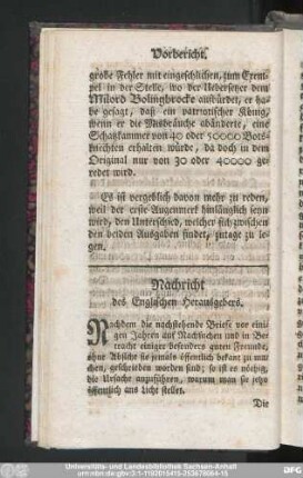 Nachricht des Englischen Herausgebers.
