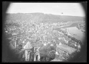 Blick auf Stadtgebiet mit Mainspitze