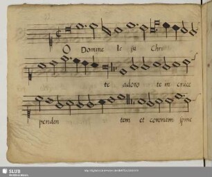 [Finck, Heinrich:] O Domine Jesu Christe adoro te in cruce pendentem